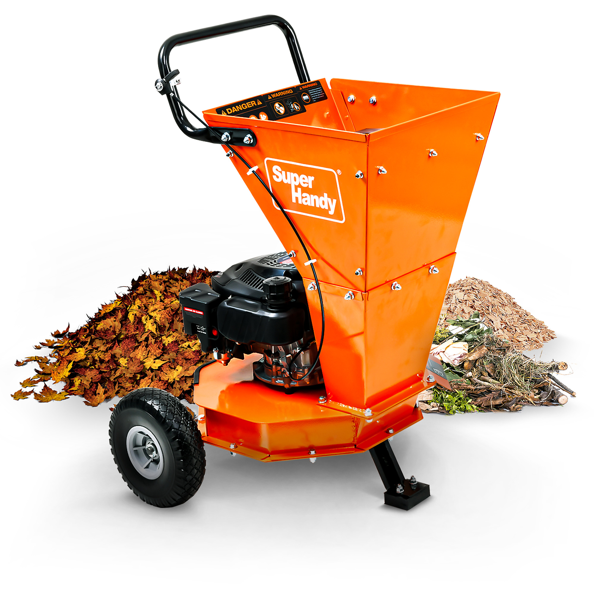 SuperHandy, Leaf Mulcher/Shredder, Engine Displacement 145 cc, Horsepower 3.4 Max. Cutting Thickness 1 in, Model# TRI-GUO083
